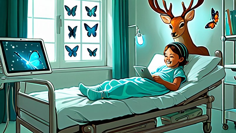 Krankenhauszimmer verwandelt sich durch AR in einen magischen Wald