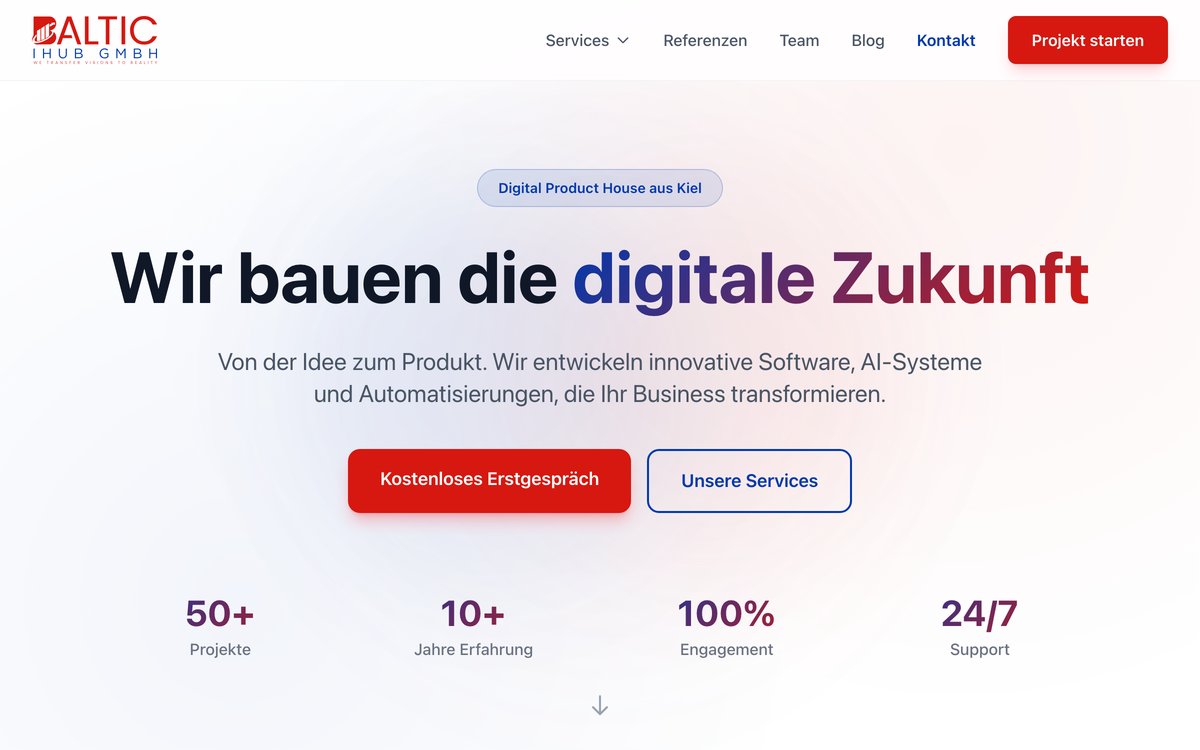 Baltic iHub | Digitalisierung für Mittelstand und Start-ups — KI, Web, Automatisierung. | https://baltic-ihub.com
