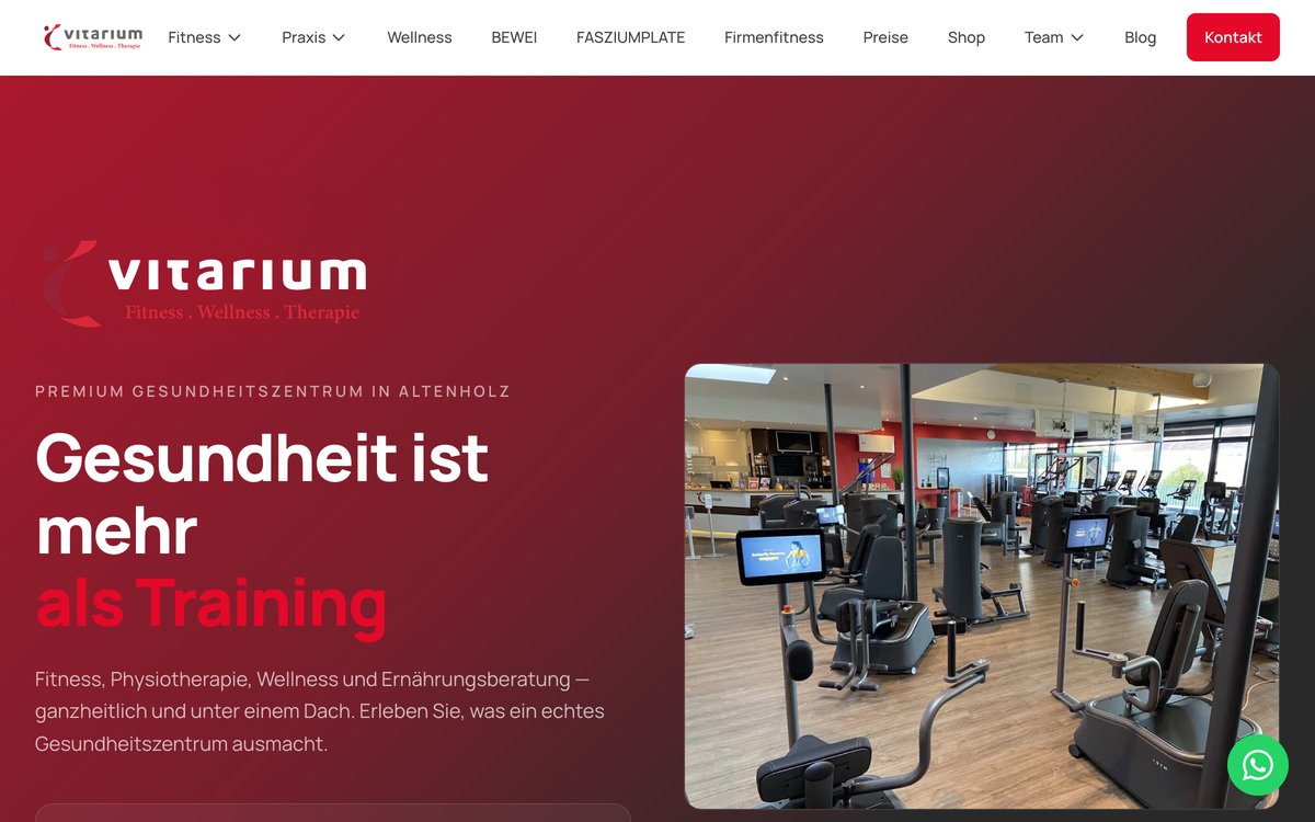 VITARIUM Gesundheitszentrum | Premium-Fitness, Therapie, Ernaehrung und Faszientraining in Altenholz bei Kiel. | https://vitarium-kiel.de